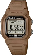 Casio W-800H-5A Digital Watch Brown Resin 100M Water Resistant LED Alarm