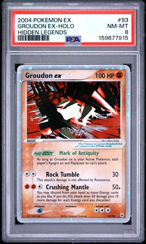 Groudon ex graded PSA 8 for sale on eBay