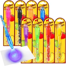 Invisible Ink Pen for Kids, Birthday Party Favors for Girls Boys, Spy Pens with 