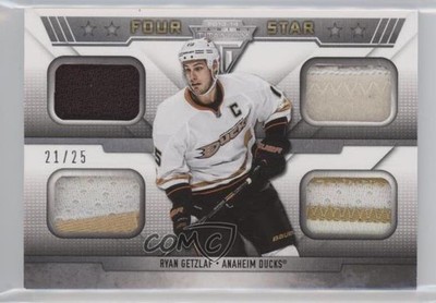 2013-14 Panini Titanium Four Star Quad Memorabilia 21/25 Ryan Getzlaf #4S-RG 8tn