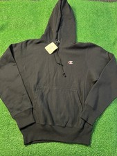 Champion Reverse Weave Black Hoodie Men s Size Small Brand New MSRP 65