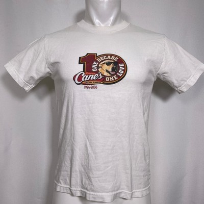 Raising Cane's One Decade One Love 1996-2006 White T-Shirt Men's SMALL