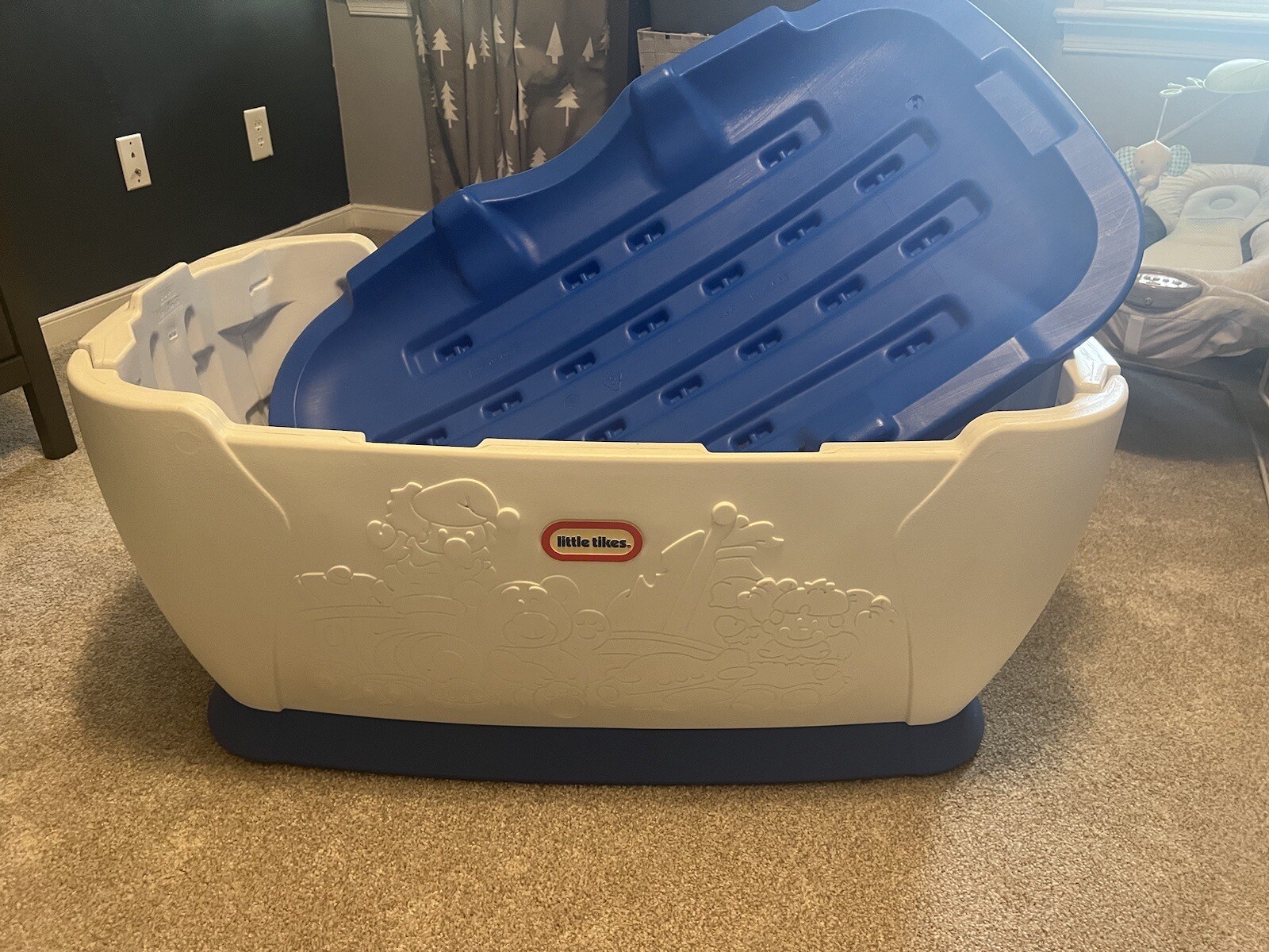 Little Tikes Toy Box, Blue Lid, Excellent Condition, Vintage,kids eBay