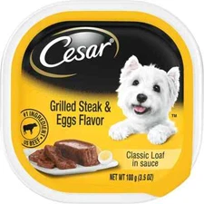 CESAR Wet Dog Food Grilled Steak & Eggs Classic Loaf In Sauce 3.5 oz LOT OF 12