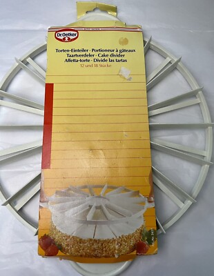 Dr. Oetker Cake Divider For Even Cut Pieces Cakes Pies Etc