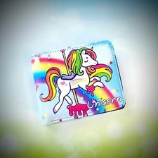 Unicorn Theme Colorful Small Folded Wallet