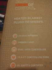 Degrees of Comfort queen size dual controls heating blanket.
