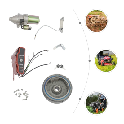 Electric Start Kit Flywheel Starter Motor Switch Box Kit For Honda