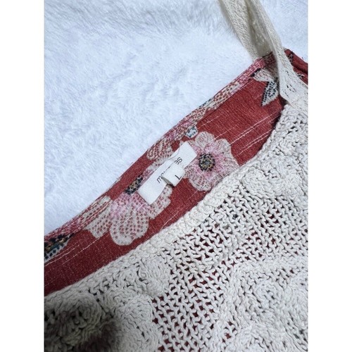 maurices Floral Crochet Tank Top Sleeveless Casual Summer Blouse Size L - Picture 4 of 6