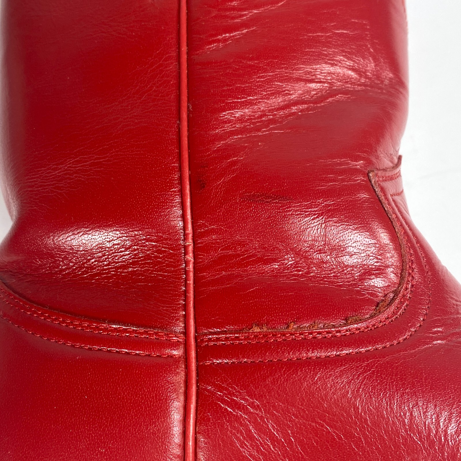 Medium Red Riding Boots JUSTIN Roper Womens RED Western Riding Boots - Size 4.5 D - Calf ...