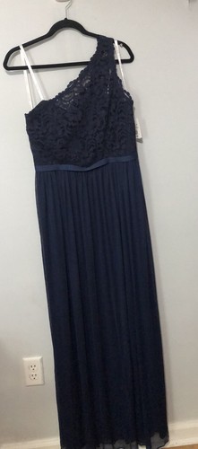 david's bridal one shoulder lace