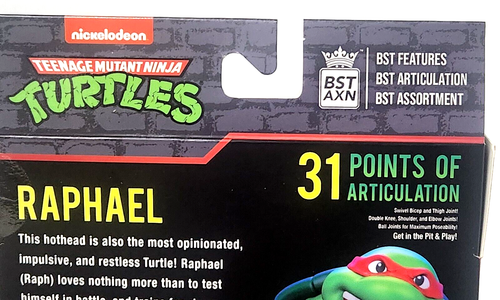 TMNT Raphael BST AXN Comic Book & Movie Action Figure 2021 Age 8+ Nickelodeon - Picture 7 of 9