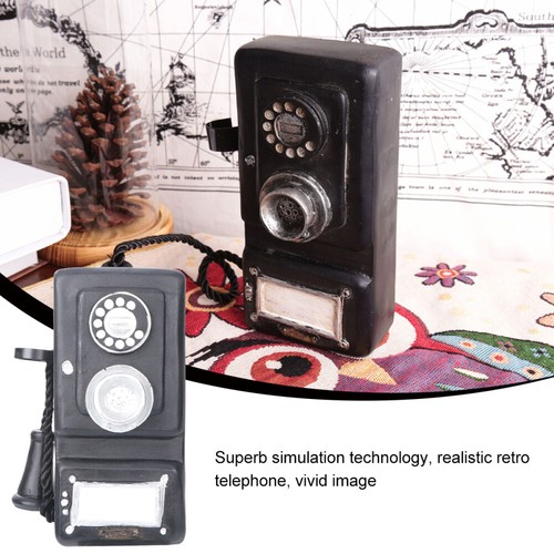 1pc Retro Craft Wand-Set Telefon Modell Vintage Home Ornamente für Bar Shop - Zdjęcie 12 z 12
