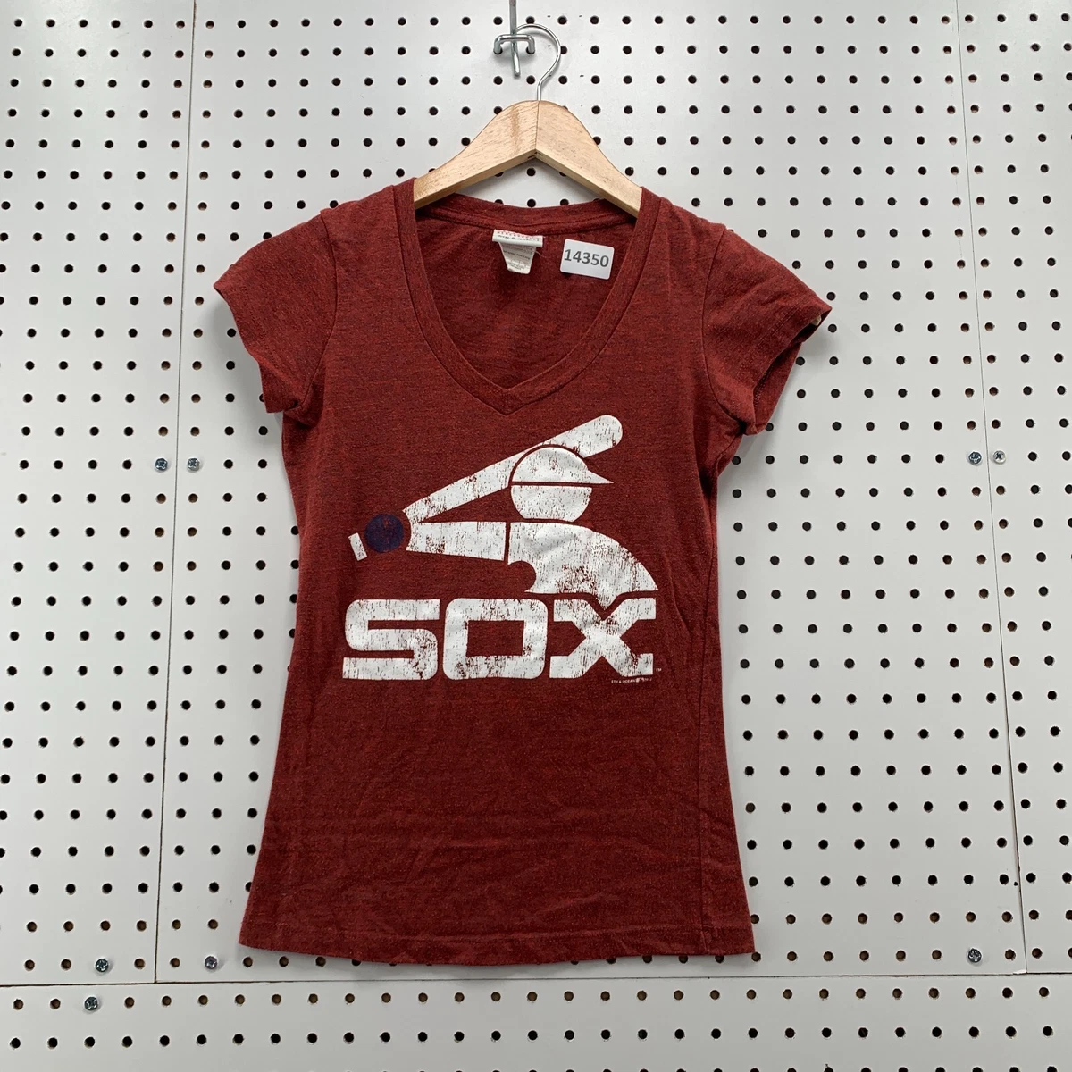 Chicago White Sox Womens Red Short Sleeve Size Small Shirt Front