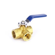 3/4" 3 Way Ball Valve Female L Port Vinly Insulation Handle 600 WOG DN20 RA