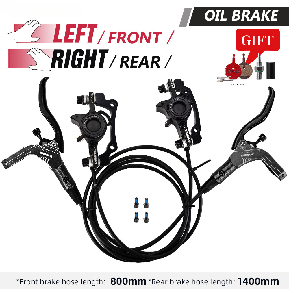 (New) Bike Hydraulic Disc Brake Set 160mm Rotors Oil Calliper Plate Front Rear Brake (79.93 USD)