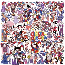 (56) The Amazing Digital Circus Stickers Party Favors Water Bottle Laptop