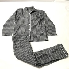 Kids Pajama Set Boys 2 Pcs pjs Size 12 Years Bigger Kid Gray Striped Long Sleeve