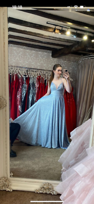 Light blue glittery Molly Brown prom dress, size xs/size 10. Worn once- was 390 | eBay UK Light blue glittery Molly Brown prom dress, size xs/size 10. Worn once- was 390 | eBay UK