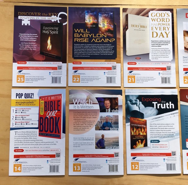  2014 It Is Written Bible Study Guides Set Of 17 Lessons By John