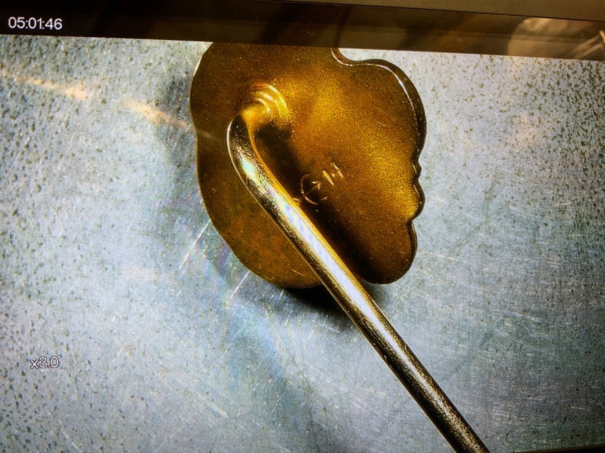 Antique Victorian 14KT+Gold Art Nouveau Lady Stick Pin W/Seed