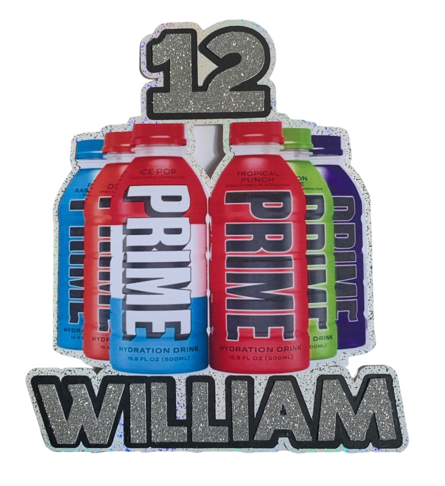 Prime Hydration Drink Inspired Cake Topper Logan Paul x KSI