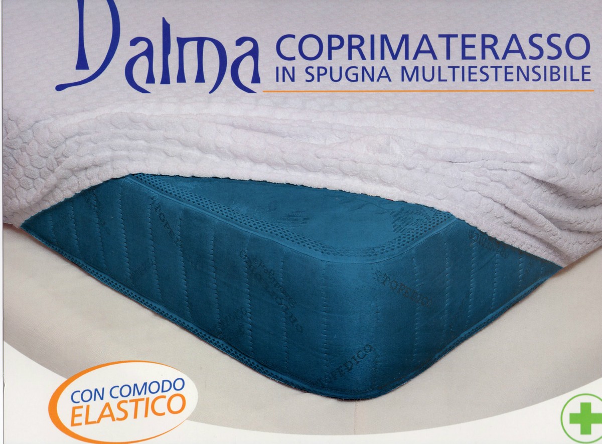 COPRIMATERASSO singolo BIANCALUNA piazza in spugna jersey cotone