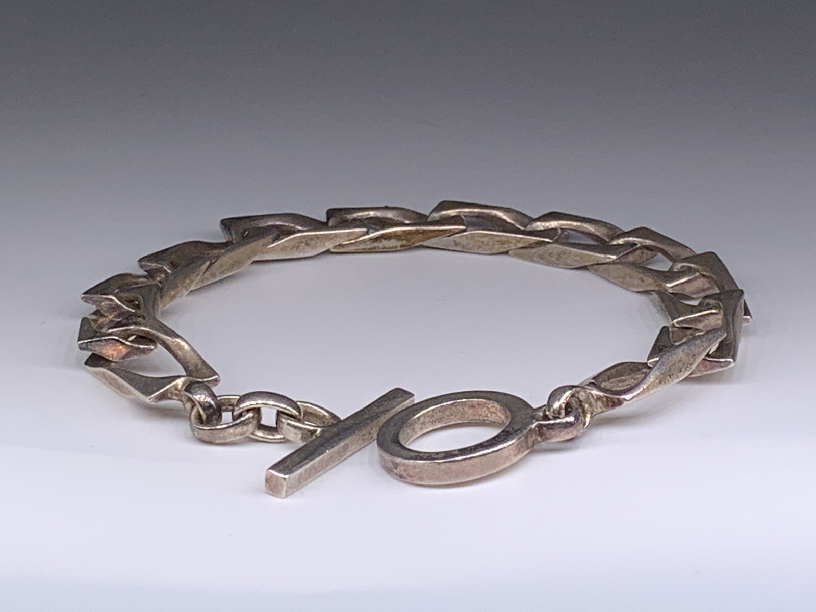 Gucci Rectangular Sterling Silver Link Bracelet 8… - image 8