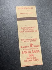 Vintage California Matchbook “Santa Anna Inn” Santa Anna, CA