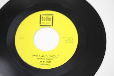 Tollie Records 45 The Beatles Twist and Shout / There's A Place
