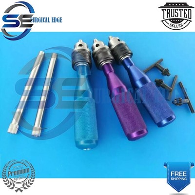 Hand Drill Surgical Orthopedics Instruments 16cm 3 Pcs Set High Quality