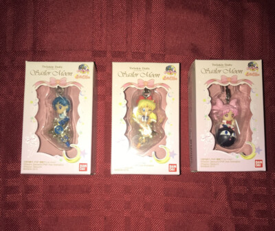3X Sailor Moon Twinkle Dolly Part 1 Figure Strap Keychain Sealed Box Set NEW