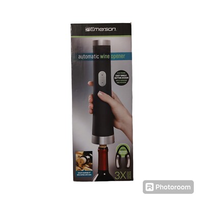New Electronic Battery Operated Emerson Automatic Wine Bottle Opener Barware