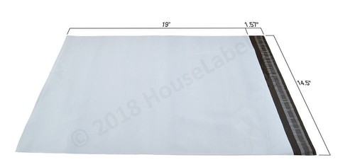 25-1000 BOLSAS DE CORREO DE POLIETILENO - Etiquetas de casa - 2,35 MIL Sobres de envío blancos de espesor - Imagen 26 de 41