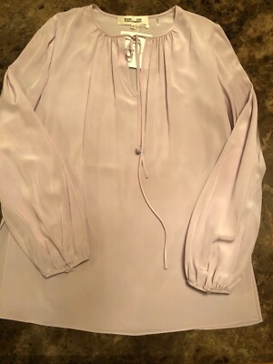 Diane Von Furstenberg DVF Silk Blouse Shirt Top Size 6 Org $248 100% Authentic