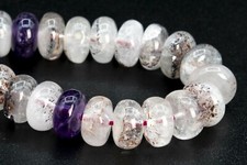 8x5MM Genuine Natural Super Seven Beads Grade AA Rondelle Loose Beads 8"