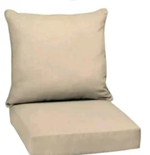 Arden Selections 24in X 24in 2-Pcs Outdoor Lounge Chair Cushion Tan Leala NEW