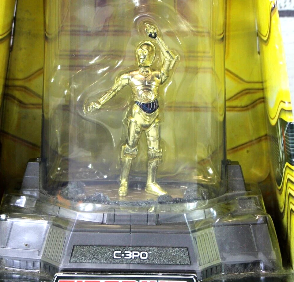 Star Wars Titanium Series Diecast C-3PO con estuche Hasbro Galoob Micro Máquinas Foto 2 de 4