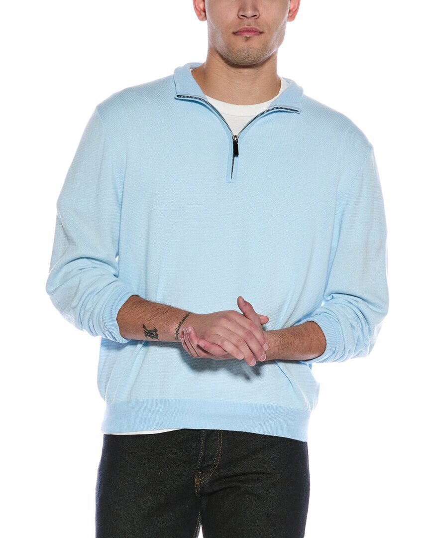 Мужской свитер с имитацией кашемира Alashan Birdseye из смеси кашемира на молнии 1/4