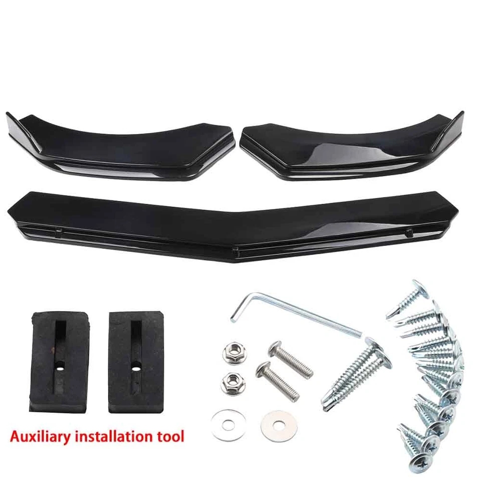For BMW X1 X3 X4 X5 X6 Gloss Black Front Bumper Lip Splitter Body Lower Spoiler Foto 3 de 4