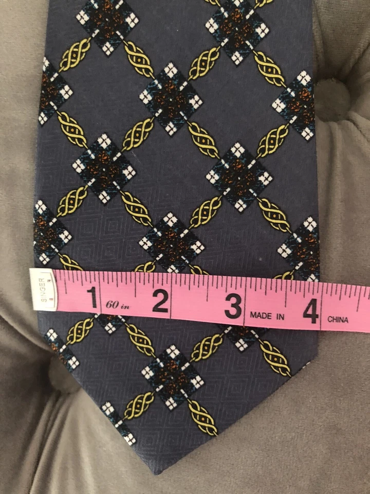 Nuevo con etiquetas Corbata Hombre Estándar Marco Polo Italiano Gris Azul Santa Navidad Foto 2 de 4