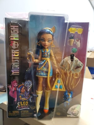 Monster High Cleo DeNile Deluxe Set With Tut Cat Pet Doll New 2022