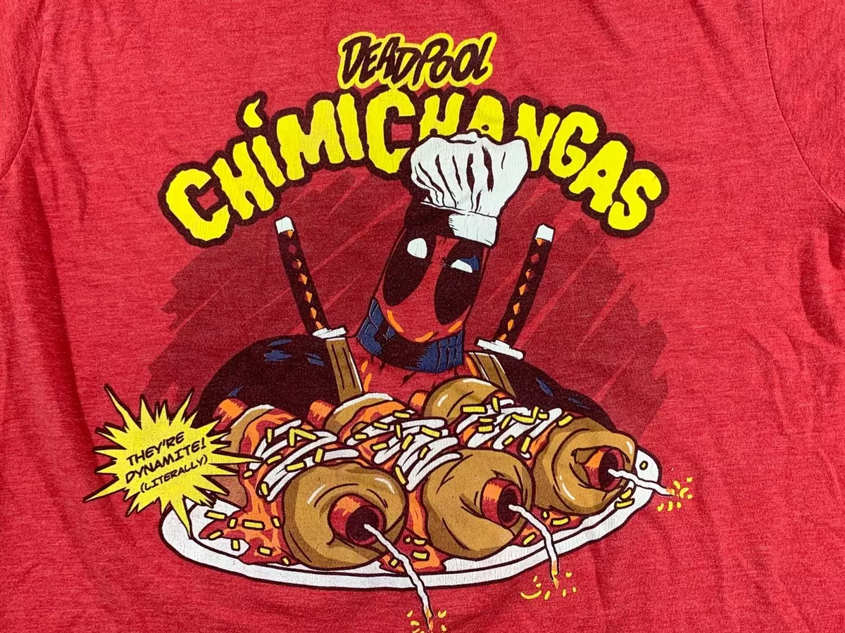 Deadpool * Chimichangas * Marvel * T-Shirt * Red * Men's Size M