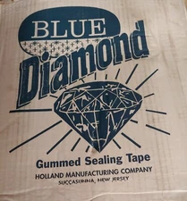 Blue Diamond Gummed Kraft Sealing Tape, 3x600 Ft/ Roll. No Returns.