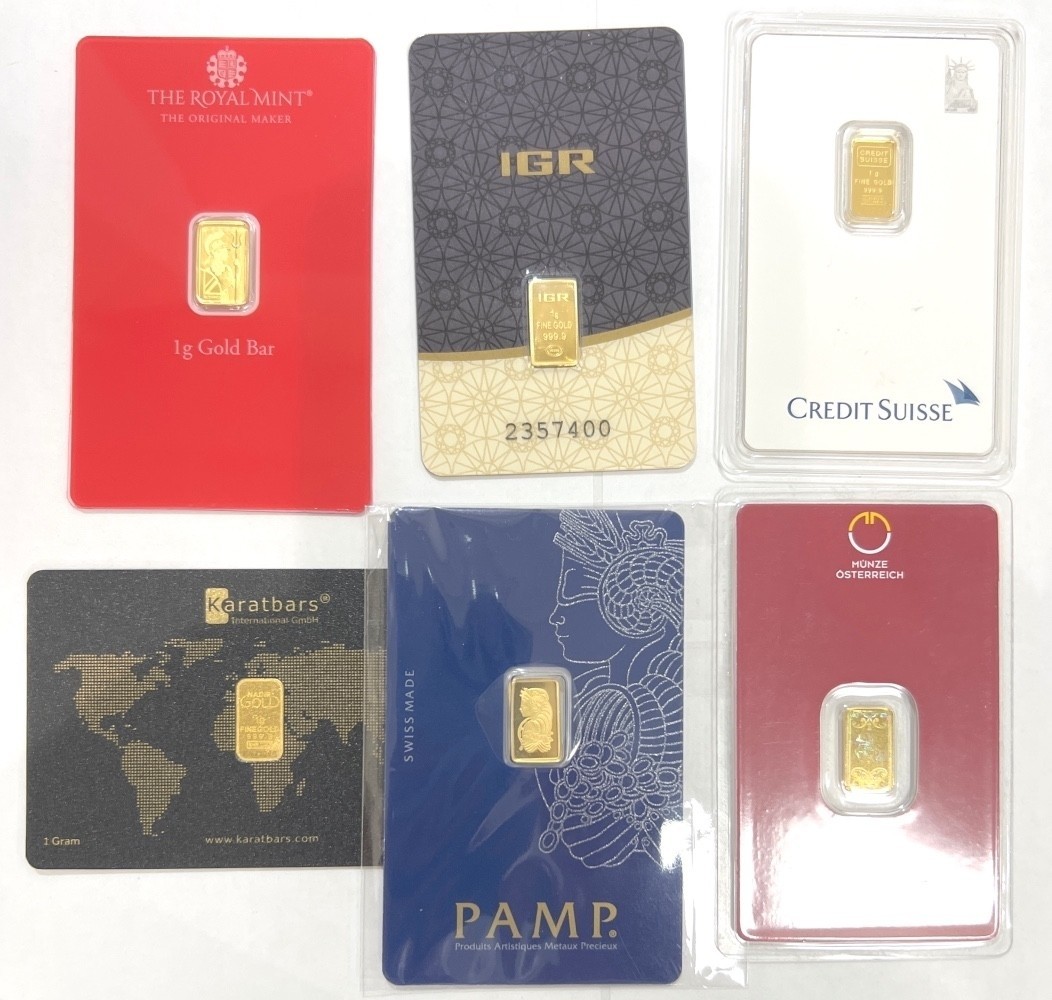 1 gram .9999 Fine Gold Bar - Brand Name With Assay Card - Our