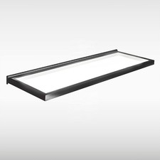 TORINO 600MM ILLUMINATED GLASS WALL SHELF (BLACK) - COOL WHITE