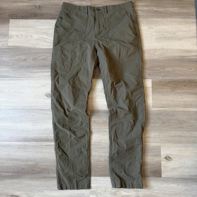 Vuori Barren Pants Mens 33 V462 Gorpcore Stretch Performance Casual Olive Green