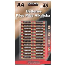 Kirkland Signature AA Alkaline Batteries 1.5V 48 Pack New But opened - Long Life 0.30 per battery