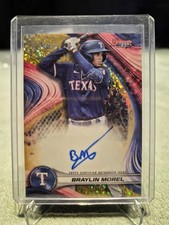 Braylin Morel 2024 Bowman’s Best Best of 2024 Auto Gold /50 Texas Rangers