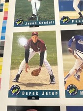 Derek Jeter 1992 Classic Best Draft Picks Uncut Sheet w/Jason Gianni Mussina